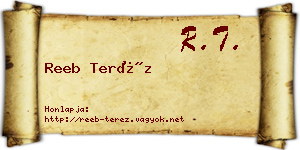 Reeb Teréz névjegykártya